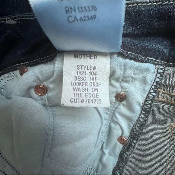 MOTHER The Looker Crop Jeans SZ 26 On the Edge Wash Skinny Classic Casual - Picture 10 of 10